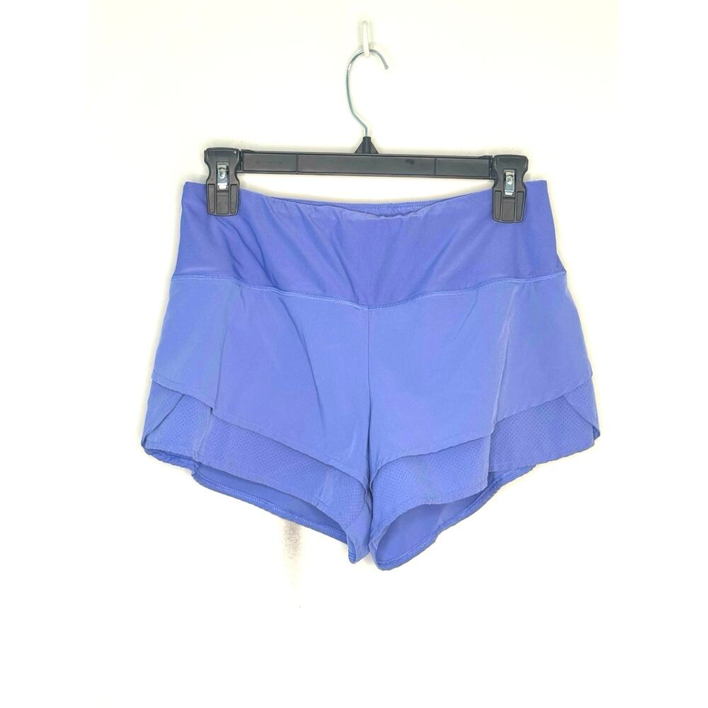 Spyder Active Running Shorts Women’s Small Blue Purple Lined Athletic Zip Pocket